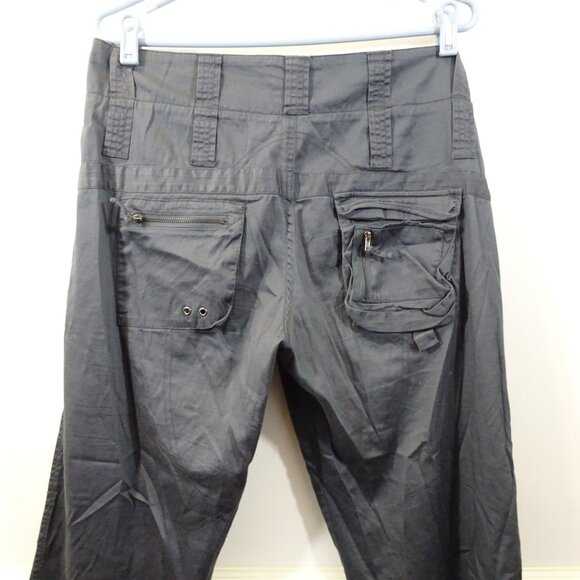 Johnny Was x Pete Greta Hailey Cargo Pants Size 6 Gray Parachute Solid Gorpcore - Picture 7 of 7